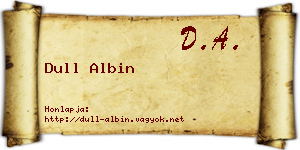 Dull Albin névjegykártya